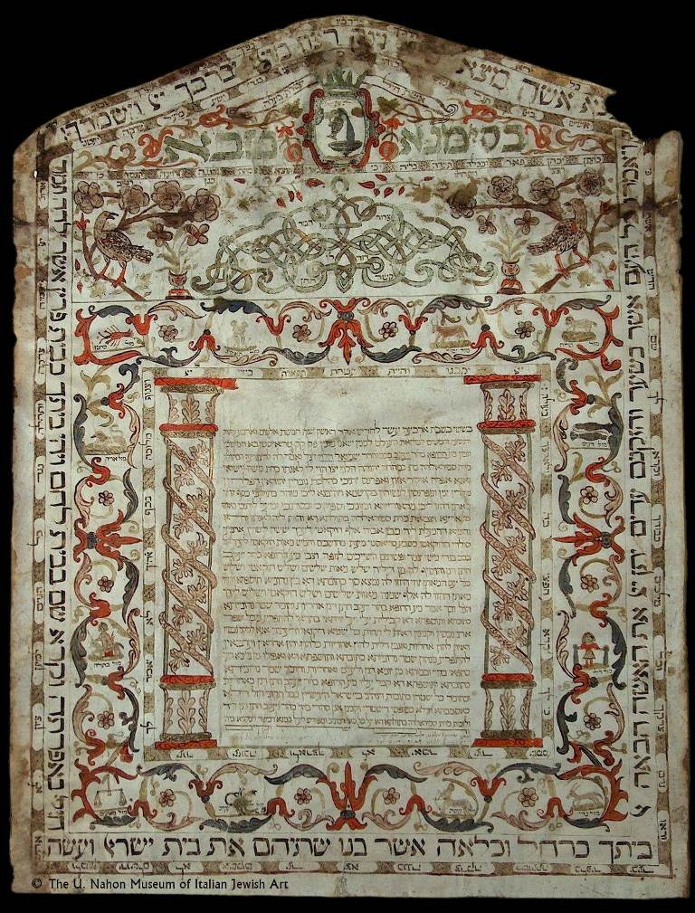 A Jewish marriage contract (Kettubah) from Trieste, Italy (1699 CE), NLI